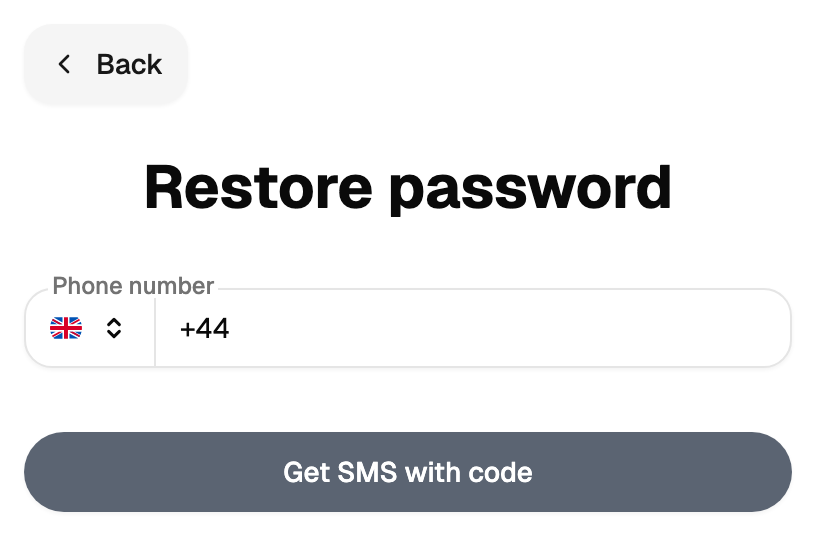 Password recovery