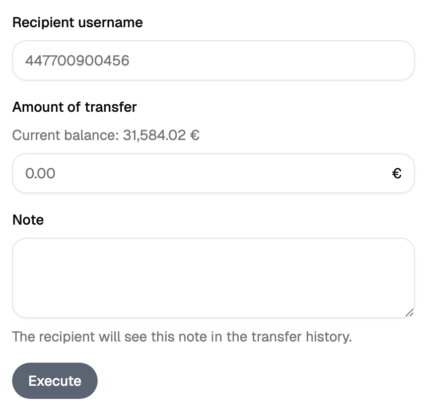 Transfer form