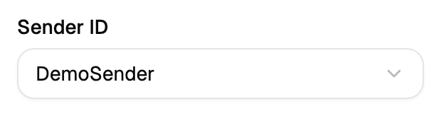 Choosing the sender name